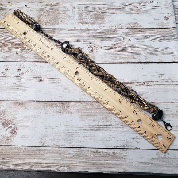 Vintage Bracelet Tri Color Woven Design - Picture 8 of 8